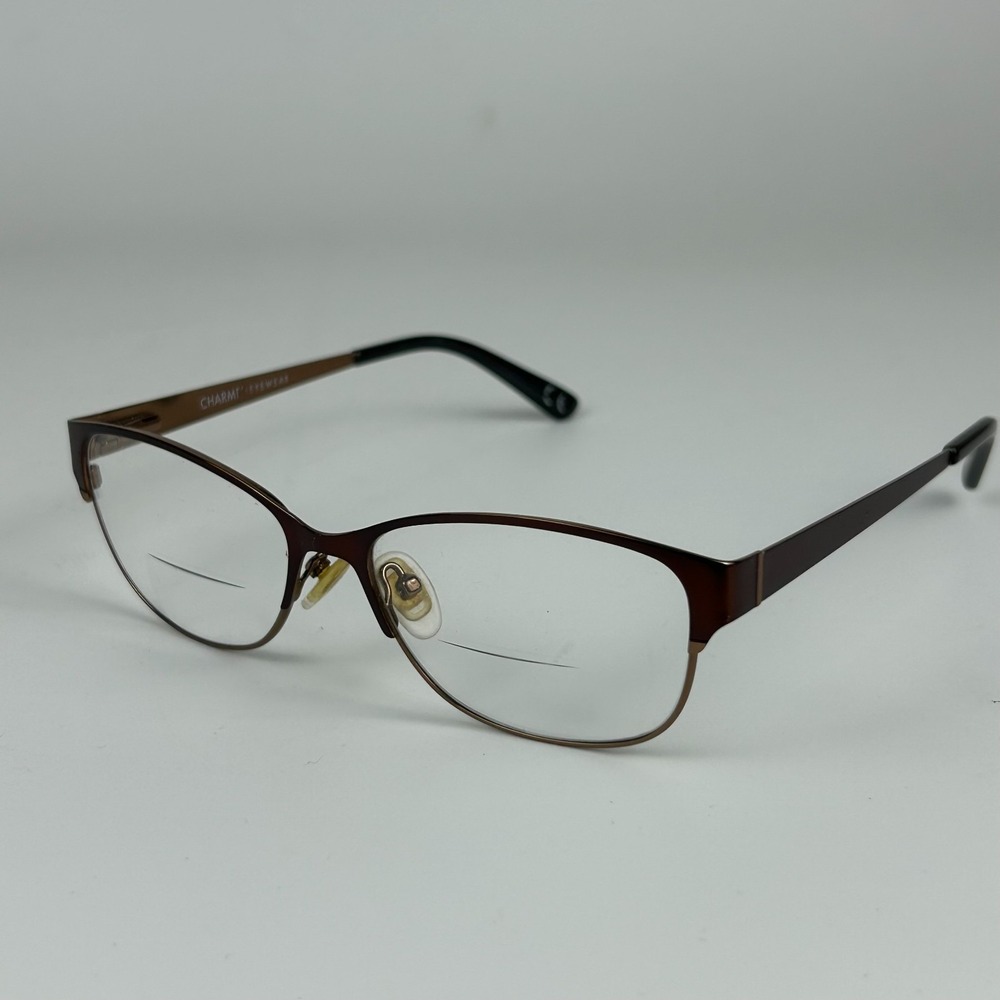 Chelsea Morgan CM 5004 BRN Womens‎ Eyeglasses Frame Brown Metal Oval 53-15-140mm